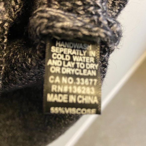 NEW- Orange Fashion Village One Size Long Sweater - black and white - Picture 5 of 6